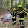 Ein Trupp unter schwerem Atemschutz löschte im Herrenwald einen Kleinbrand.