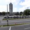 Der Kongress am Park hat eine Straßenbahnhaltestelle direkt vor dem Eingang. 