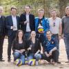 Das erfolgreiche Team, das dafür gesorgt hat, dass es nun in Geltendorf einen Beachvolleyballplatz gibt. 	