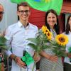 Der Vorstand des neu gegründeten Ortsvereins der Grünen in Aindling: (von links) Michael Wintermayr, Stefan Lindauer neben Christina Haubrich und rechts im Bild Carolin Seidl.  	