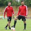 Oliver Beer (rechts) war vergangene Saison noch Co-Trainer beim FC Augsburg II. Jetzt ist er der zweite Mann hinter Elversbergs Chefcoach Michael Wiesinger (links).