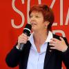 Linken-Fraktionsvize Susanne Ferschl fordert gemeinsam mit dem DGB ein Tariftreuegesetz in Bayern.
