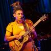 Carmen Souza bei ihrem Konzert im Jazzclub Augsburg. 	