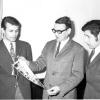 Willi Miller, Paul Müller und Kurt Haseneder (von links) bei der Gründung des FC Augsburg.
