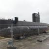 Die „Nautilus“, das selbst gebaute U-Boot von Peter Madsen, liegt im Kopenhagener Hafen an Land.