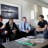 Da redeten sie noch miteinander: Bundestrainer Joachim Löw, Nationalspieler Mesut Özil, DFB-Präsident Reinhard Grindel, Ilkay Gündogan und DFB-Manager Oliver Bierhoff Mitte Mai bei einem Krisengespräch in einem Hotel. 
