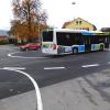 Ein neuer Kreisverkehr, der nur aus Farbe besteht, sorgte in der Lindauer Straße in Bobingen.