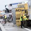 Tödlicher Unfall auf der A8 nahe der Anschlussstelle Leipheim. (Bild: Bernhard Weizenegger)