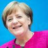 Gelöst und sichtlich gut gelaunt trat Angela Merkel vor die Presse.