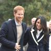 Prinz Harry und seine Verlobte, die US-Schauspielerin Meghan Markle, machen einen Rundgang in Birmingham.