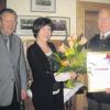 Ehrungen beim Blindheimer Gesangverein (von links): Günther Durner, Brigitte Rößle und Josef Lang.  