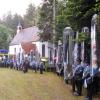 2022 beteiligten sich bei Regen 80 Vereine an der Soldaten- und Kriegerwallfahrt zur Kapelle Maria im Elend bei Baar. Am Pfingstmontag findet sie wieder statt. 
