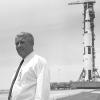 Wernher von Braun - hier vor dem Start der Apollo-11-Mission - leitete das Team mit deutschen Wissenschaftlern, das in den 60er Jahren die Entwicklung der Mondraketen vorantrieb. 