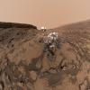 Dieses Foto der Nasa zeigt den Weltraum-Roboter „Curiosity“ bei der Arbeit auf dem Planeten Mars am 04.10.2016. Die Aufnahme entstand am sogenannten Mount Sharp.