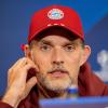 Trainer Thomas Tuchel vom FC Bayern München nimmt an einer Pressekonferenz teil.