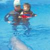 Bereits zum zweiten Mal ist Bastian Knoll in Berührung mit Delfinen gekommen. Die Therapie hat dem behinderten Jungen gut getan. 