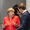 Kanzlertreffen auf dem EU-Gipfel: Angela Merkel und Österreichs Regierungschef Sebastian Kurz. 