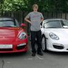 Mit flotten Fahrzeugen hatte Raphael im Porschezentrum Ulm zu tun, wohl der Traum jeden Bubens.