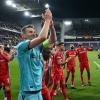 Leverkusens Torwart Lukas Hradecky freut sich auf das Rückspiel gegen Rom.