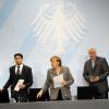 Philipp Rösler, Angela Merkel und Horst Seehofer im Bundeskanzleramt: Das Spitzentreffen hat endete mit einer Kompromisslösung. Foto: dpa