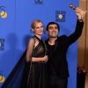 Diane Kruger und Fatih Akin mit dem Golden Globe für "Aus dem Nichts".