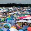 Die Besucher des Hurricane Festivals werden auf einem riesigen Campingplatz untergebracht.