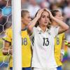 Nur ein Unentschieden für die deutschen Fußball-Frauen gegen Schweden: Der Ball wollte einfach nicht ins Tor.