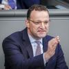 Der Abgeordne Jens Spahn (CDU) bei einer Rede im Bundestag.