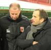 Die Entscheider beim FCA (von links): der Technische Direktor Stephan Schwarz, der Geschäftsführer Sport Stefan Reuter und Trainer Manuel Baum. 	