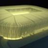 Modell der neuen FCA-Arena von Architekt Titus Bernhard