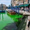 Eine grün schimmernde Flüssigkeit im berühmten Canal Grande von Venedig hat für Aufregung in der Lagunenstadt gesorgt.