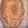 Eine auf der Basis von Daten und Bildern, die von "Juno" übertragen wurden, erstellte Darstellung des "Großen Roten Flecks".
