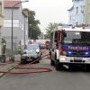 Die Feuerwehr rückte zu einem Kellerbrand in Augsburg an.