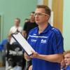 Augsburgs Trainer Florian Martini und seine Basketballer haben die Hoffnung auf den Klassenerhalt noch nicht aufgegeben.  	