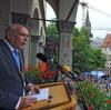 Oberbürgermeister Ivo Gönner (SPD) hält in Ulm (Baden-Württemberg) die Schwörrede. 