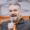 Rolf Kron bei einer Kundgebung in Landsberg vor einem Jahr. 	