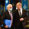 Russlands Außenminister Sergej Lawrow brüskierte den EU-Außenbeauftragter Josep Borrell (links).