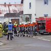 Einsatz der Feuerwehr in Waltenhausen. Der Kleinbrand in einem Keller war rasch unter Kontrolle. 