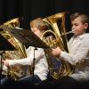 Viele der jungen Musiker des Anfängerorchesters spielten bei „Musik aus Senden“ erstmals in einem großen Ensemble.  	