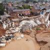 Eine Drohnen-Aufnahme zeigt das Ausmaß der Zerstörung in Erftstadt nach dem Unwetter.