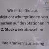 Das Aichacher Krankenhaus empfiehlt aufgrund des Ausbruchs des Norovirus, von Besuchen im zweiten Stock abzusehen. Dort befinden sich die Patientenzimmer. 