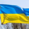 Die Flagge der Ukraine.