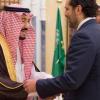 Libanons Ex-Ministerpräsident Saad Hariri (rechts) sprach am Montag mit dem saudischen König Salman.  	 	