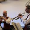 Sie glänzten bei den „Silbernen Trompeten“ mit einem Solo: Werner Zingerle und Timo Natterer. 	