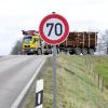 In Fahrtrichtung Thaining ist die Geschwindigkeit bei Stadl bereits auf 70 Stundenkilometer begrenzt. Ein weiteres Schild soll nun noch nahe dem Kreisverkehr aufgestellt werden. 