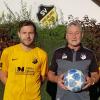 Das Kalchschmid-Trio des Fußball-Kreisklassisten SV Neuburg: Patrik, Karl und Daniel (von links).