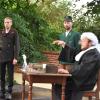 Eine Institution beim Historischen Stadtfest in Monheim ist das Theaterstück der Wittesheimer: (von links) Julia Sandner, Michael Luderschmid, Thomas Luderschmid, Johannes Herb und Andreas Wild.