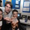 3. Platz in Gruppe Physik Herstellung klarer Eiswürfel Jorge Trojanowski, Philipp Höß und Alex Perovski von links