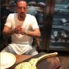 Bon appétit: Franck Ribéry und sein Goldsteak für schlappe 1200 Euro. 	