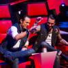 The Voice of Germany 2013: die Jungs von The BossHoss liefern sich mit Samu einen Wettkampf um die besten Stimmen.